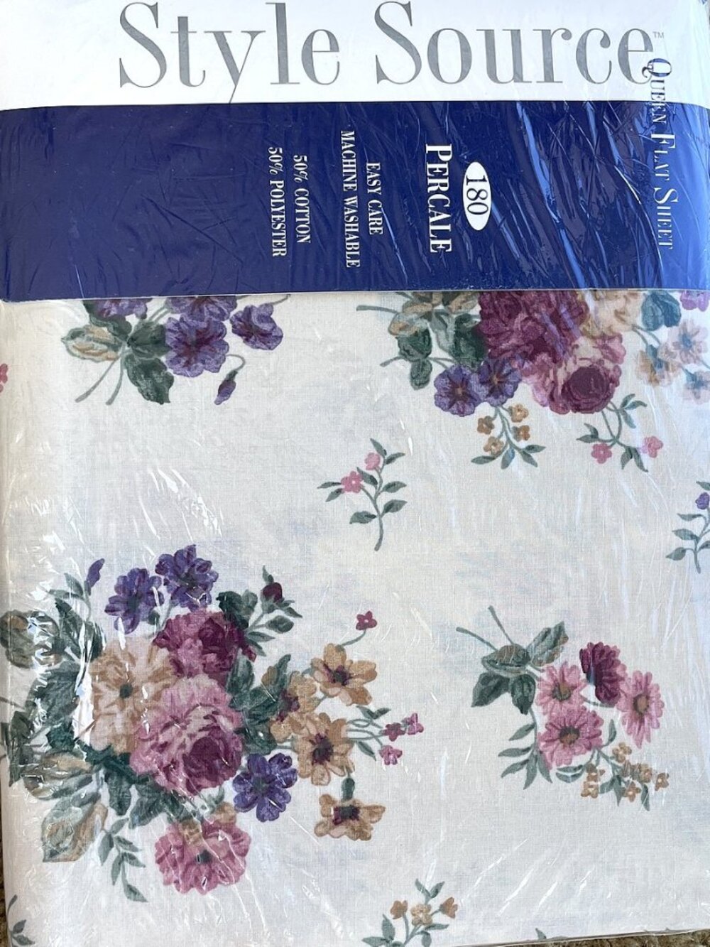🌸 Vintage Cottagecore Floral Queen Flat Sheet